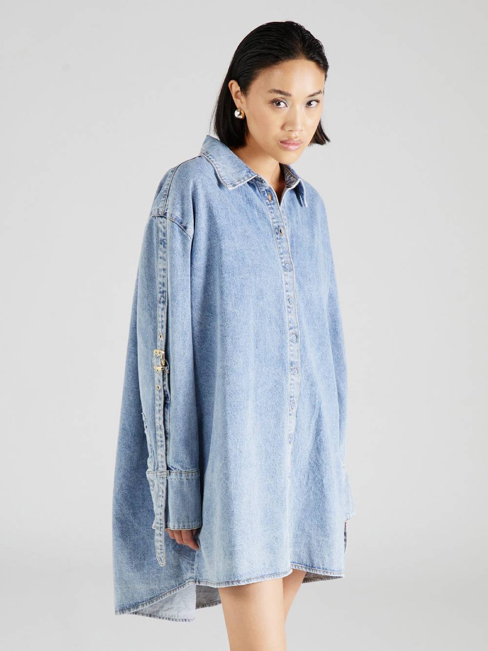 Hoermanseder x About You Shirt Dress 'Lilia' in Light Blue Auslauf
