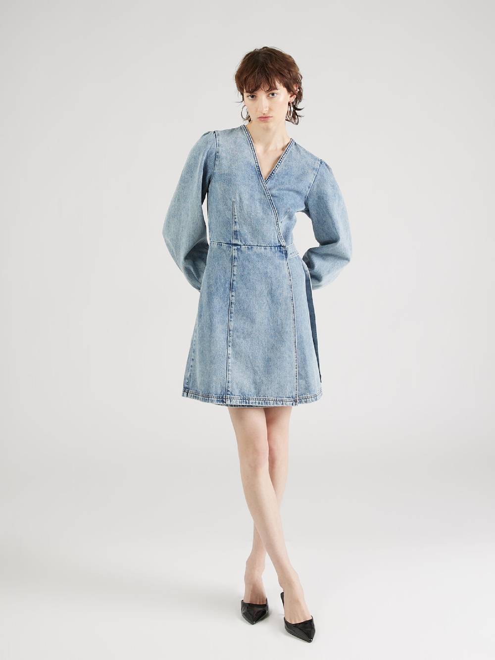 HUGO Dress 'Gissi' in Blue Denim Günstiger Verkauf