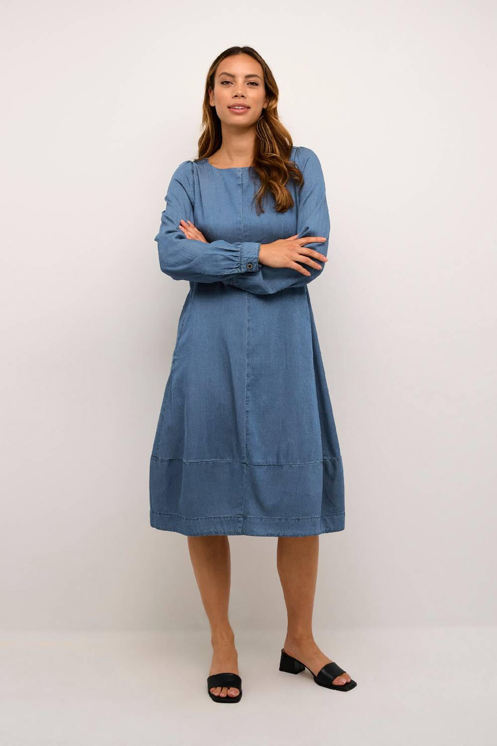 CULTURE Dress 'Arpa' in Blue Denim Blitzverkäufe