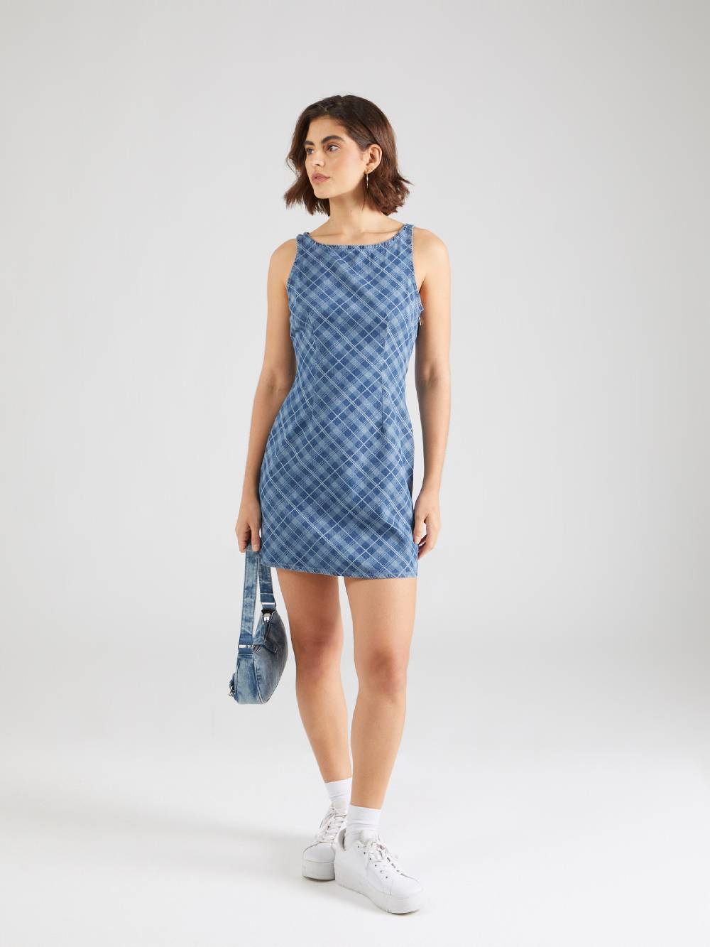 Tommy Jeans Dress in Blue Denim, Light Blue Fabrik Onlineshop