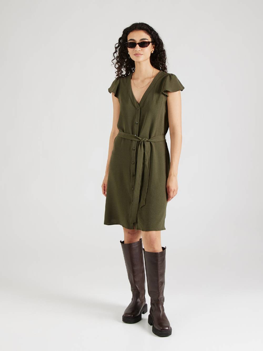 ABOUT YOU Dress 'Malin' in Khaki Blitzangebot