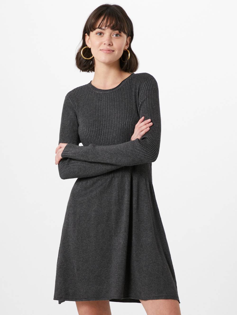 ONLY Knitted dress 'ONLAlma' in Dark Grey VIP-Rabatte