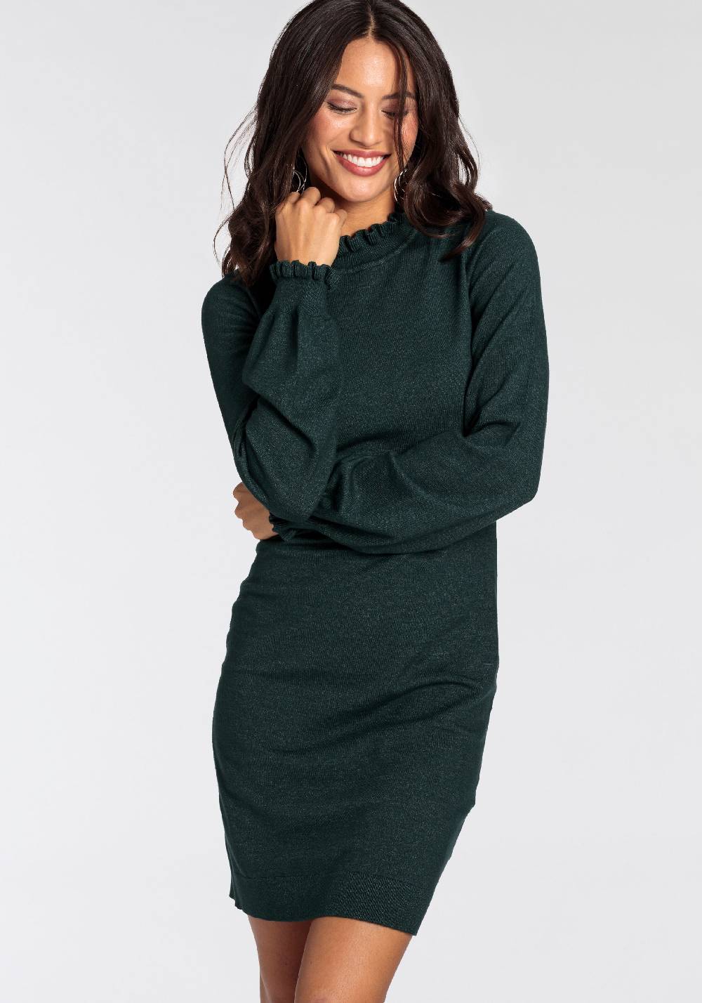 LAURA SCOTT Knitted dress in Petrol Tiefpreis