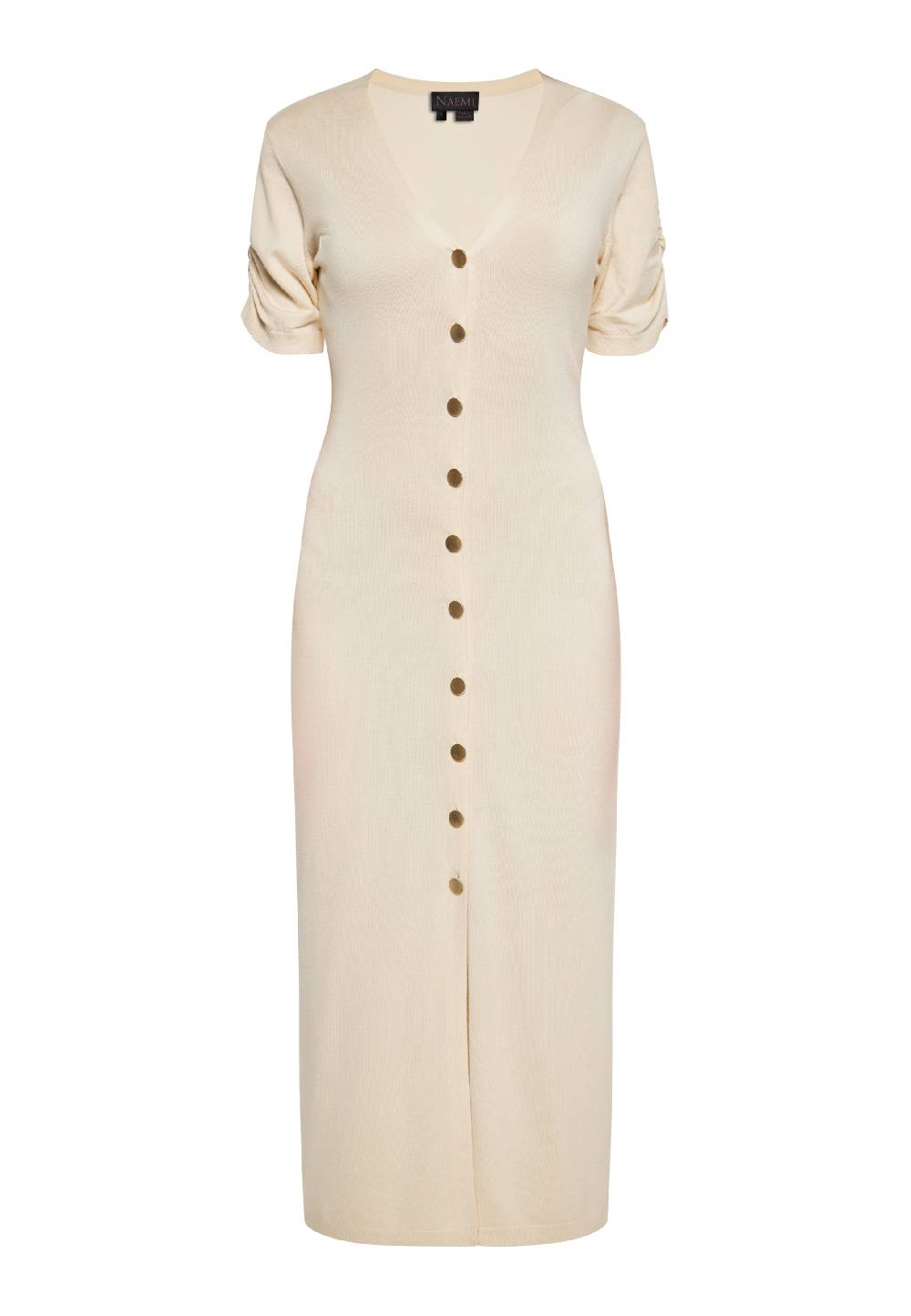 NAEMI Knitted dress in Ecru Neueste Stile