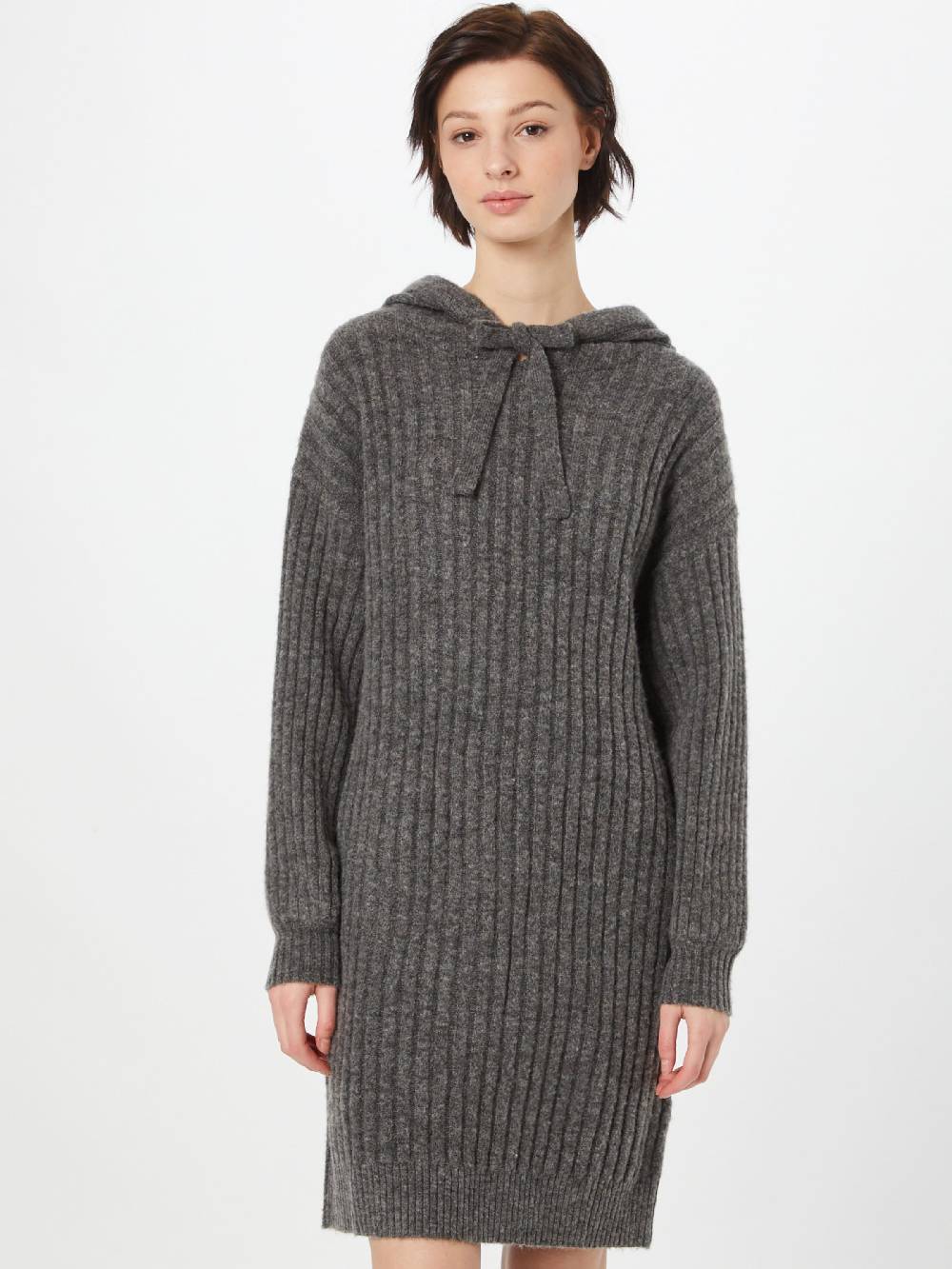 ABOUT YOU Knitted dress 'Marit' in Mottled Grey Letzter Tag