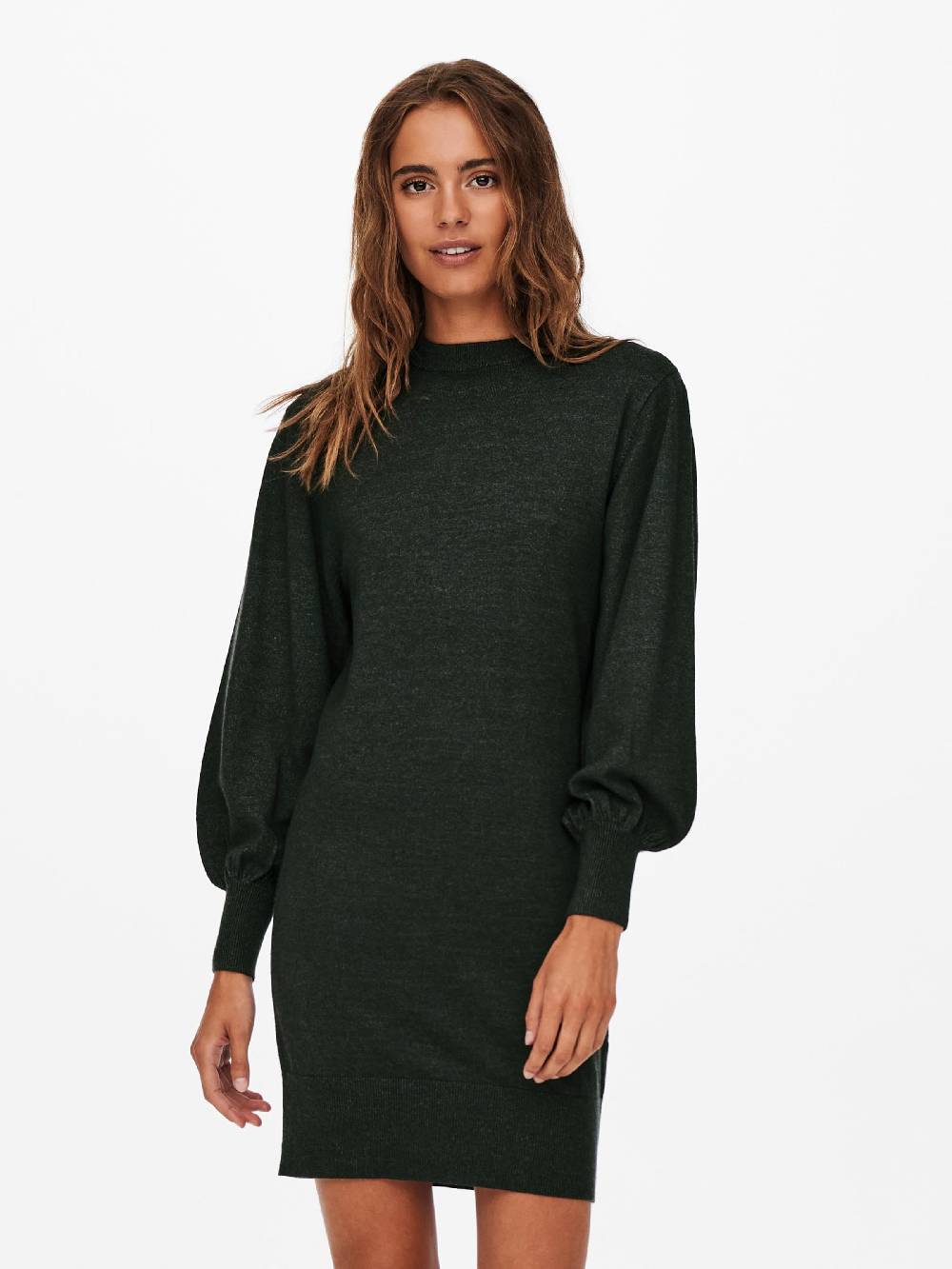 ONLY Knitted dress 'ONLLabelle' in Dark Green Bis zu 60% Rabatt