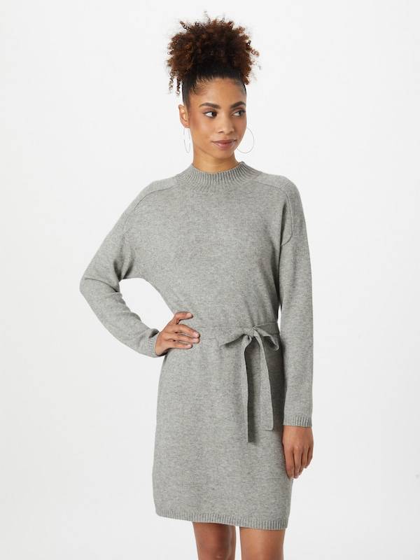 ONLY Knitted dress 'ONLLEVA' in Mottled Grey Riesige Rabatte