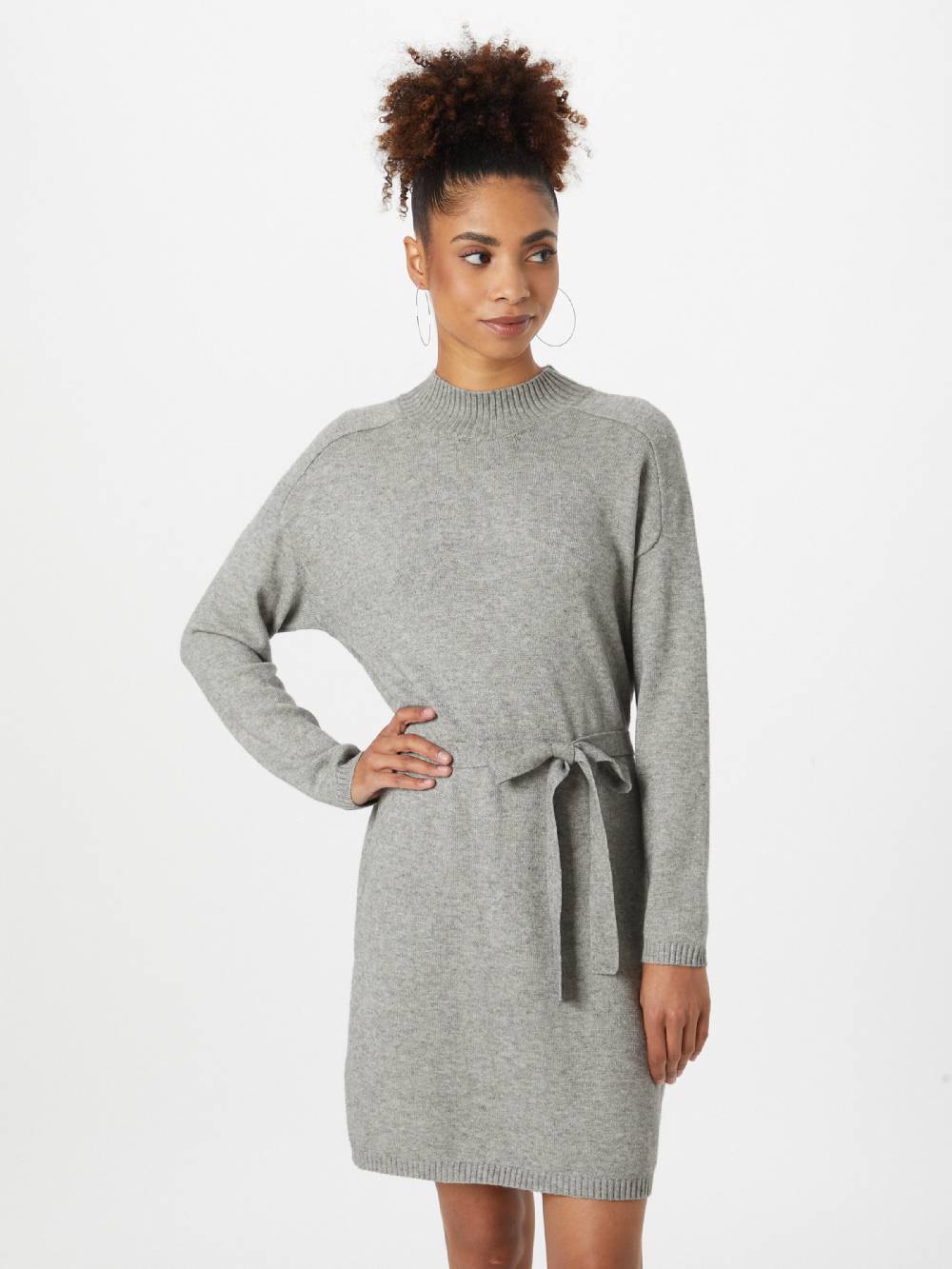 ONLY Knitted dress 'ONLLEVA' in Mottled Grey Riesige Rabatte