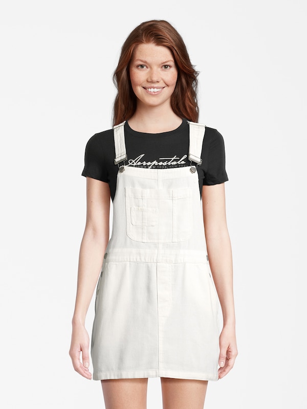 AÉROPOSTALE Overall Skirt in Ecru Black Friday Preise