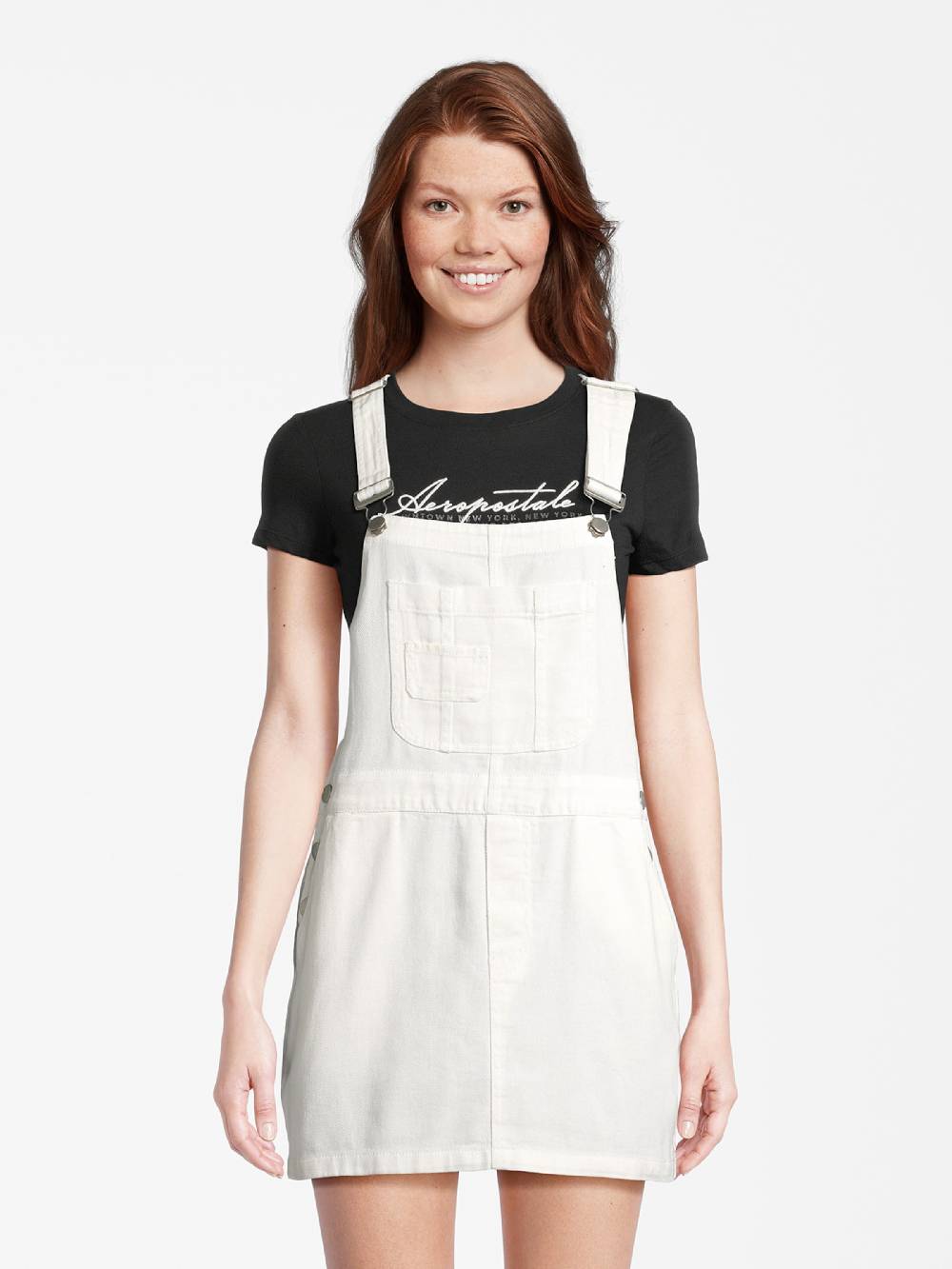 AÉROPOSTALE Overall Skirt in Ecru Black Friday Preise