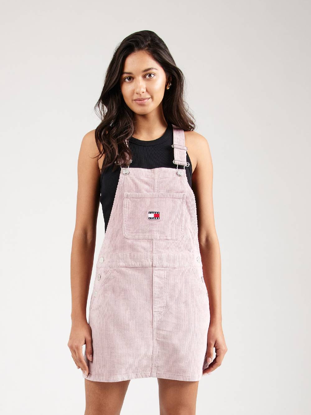 Tommy Jeans Overall Skirt in Lilac Outlet