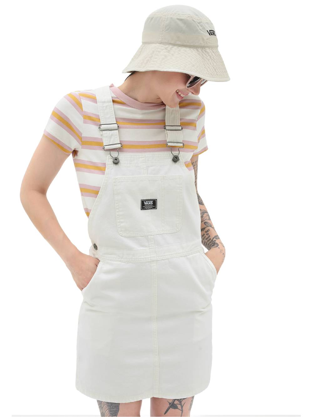VANS Overall Skirt in White Verkauf