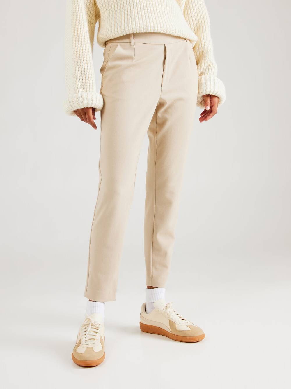 VILA Slim fit Pants 'VIVarone' in Beige Versandkostenfrei