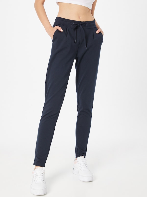ICHI Slim fit Pants 'Kate' in Navy Flash Sale