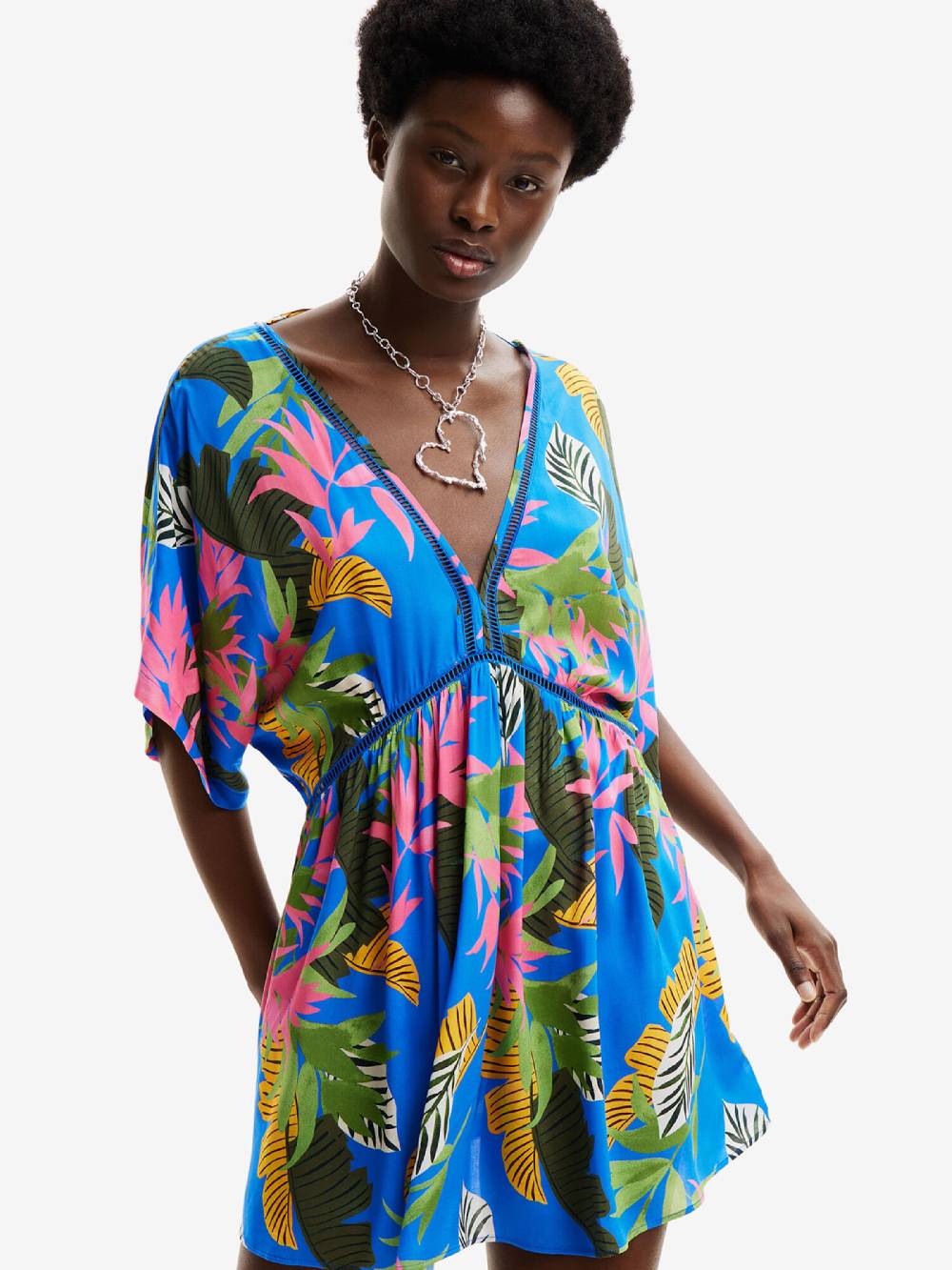Desigual Beach Dress in Azure Letzte 3 Tage