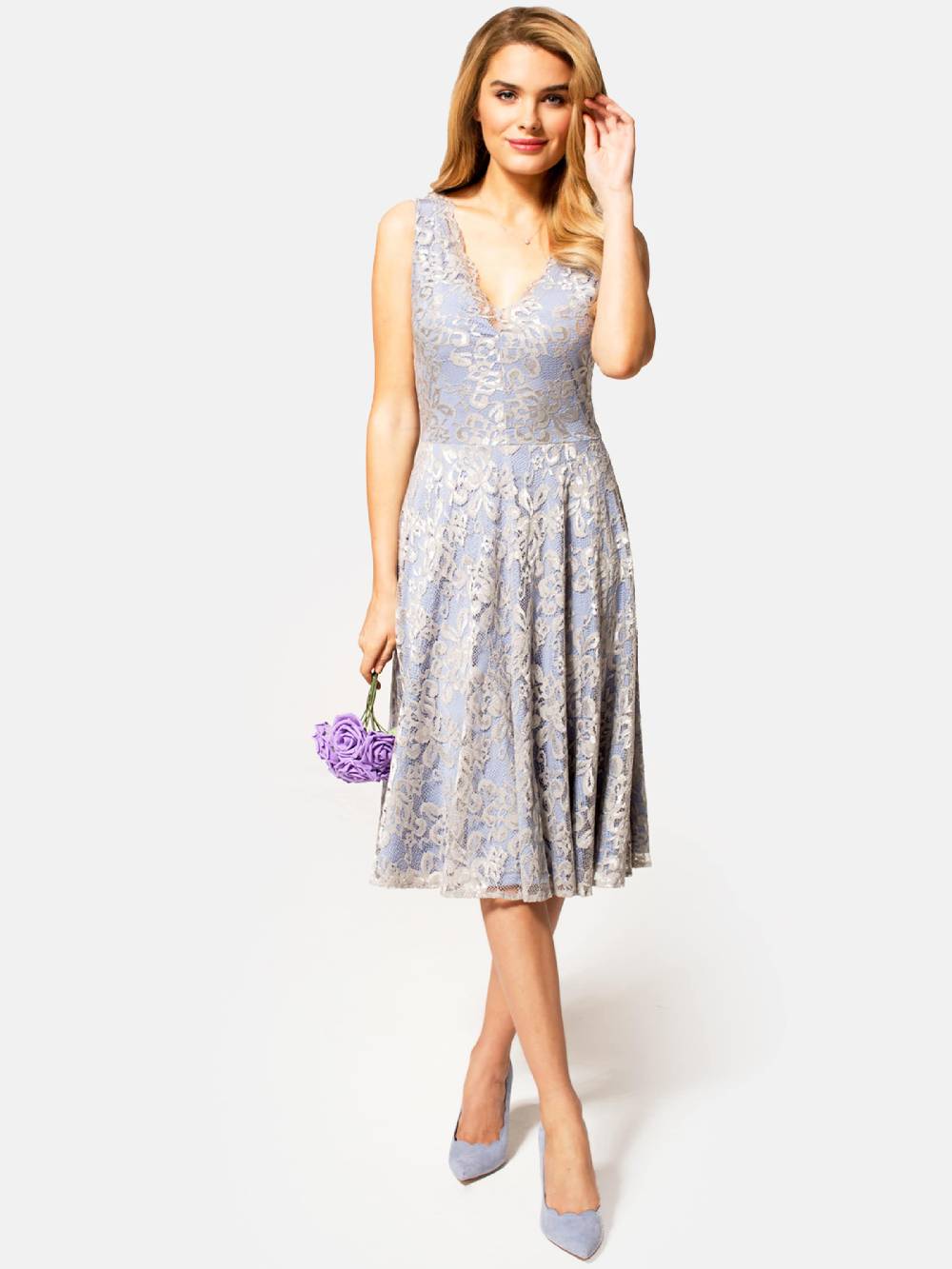 HotSquash Cocktail Dress in Silver Discount Store für neue Produkte