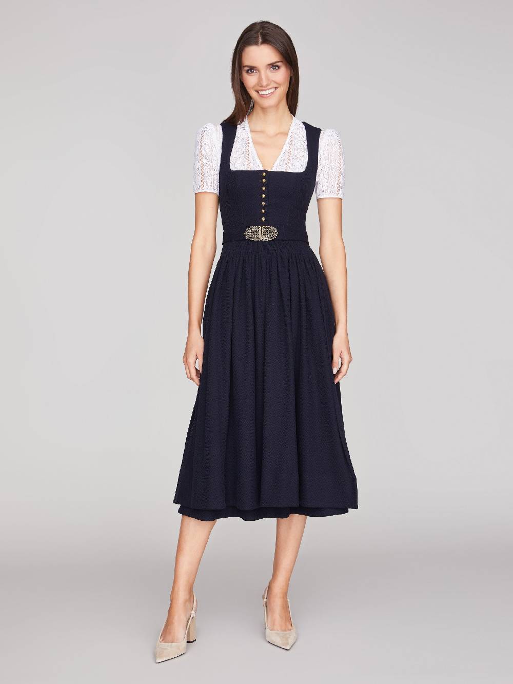 Limberry Nachtblaues Dirndl - MONIKA NACHTBLAU 50% Rabatt mit kostenlosem Versand