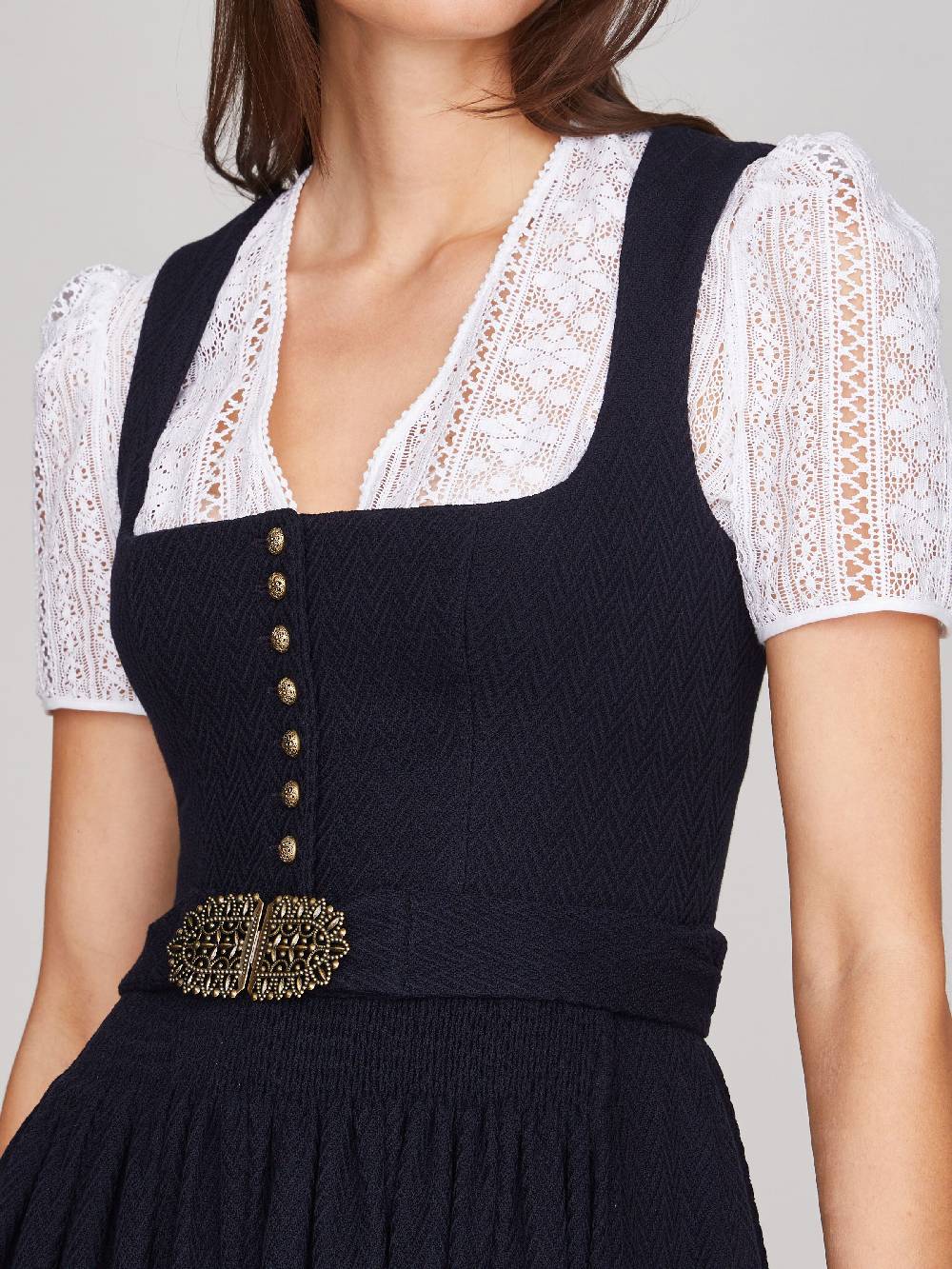 Limberry Nachtblaues Dirndl - MONIKA NACHTBLAU 50% Rabatt mit kostenlosem Versand