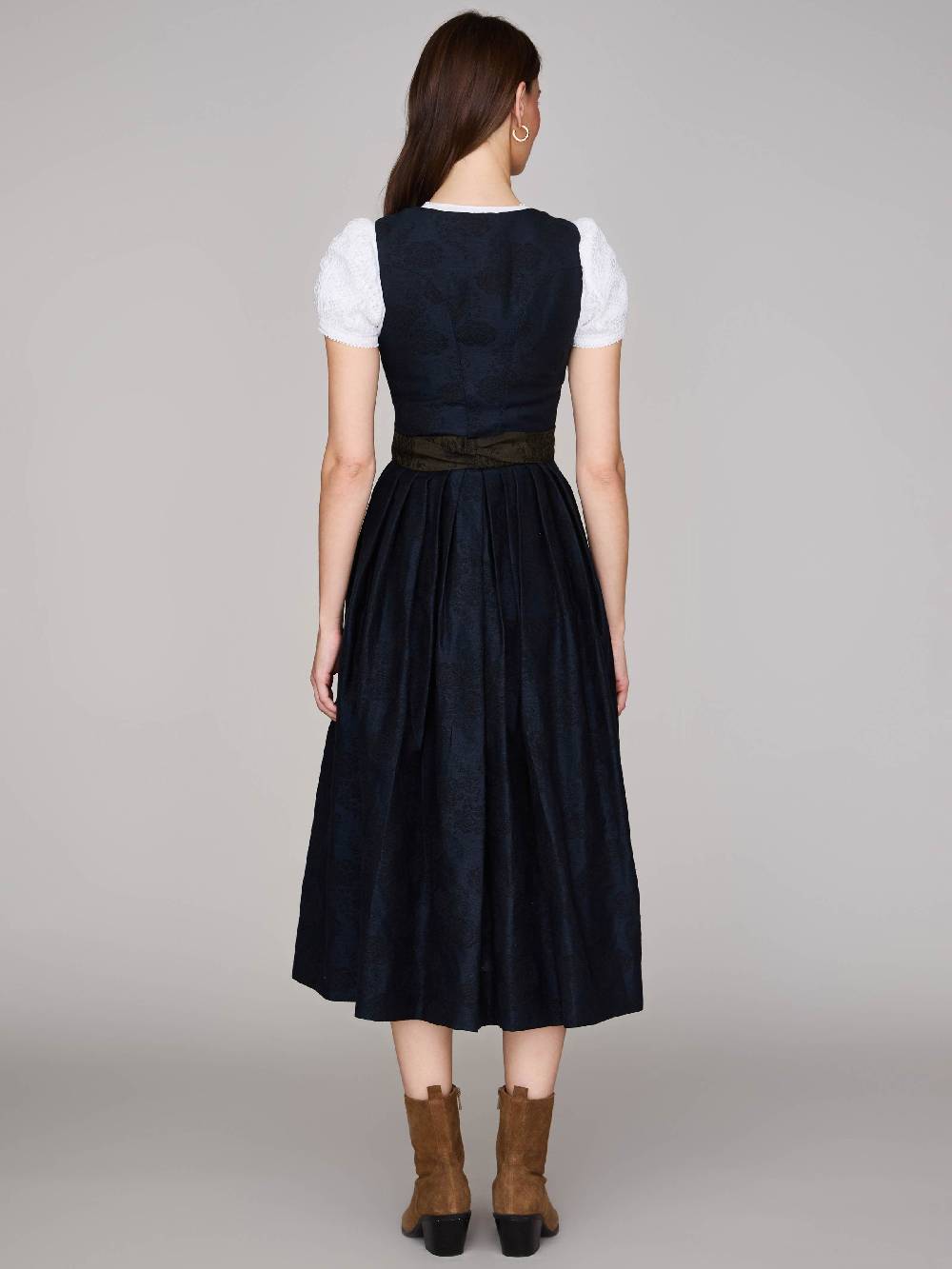 Limberry Indigoblaues Dirndl mit floralem Muster - MONIKA INDIGOBLAU Kostenloser Versand international