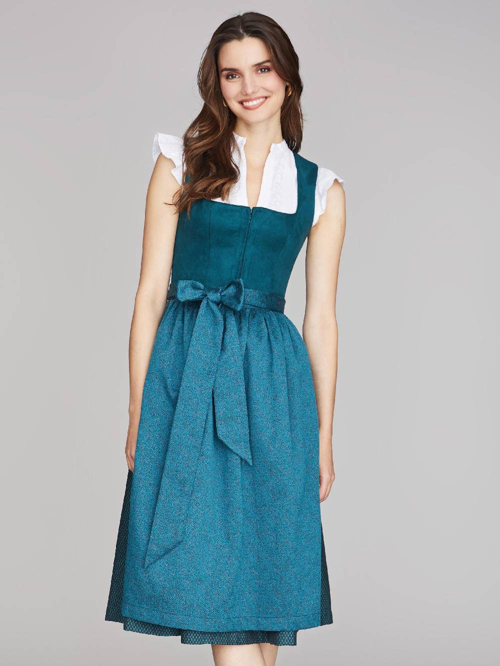 Limberry Cremeweiße Dirndlbluse mit V-Ausschnitt - VALERIA SPITZE Black Friday Preise