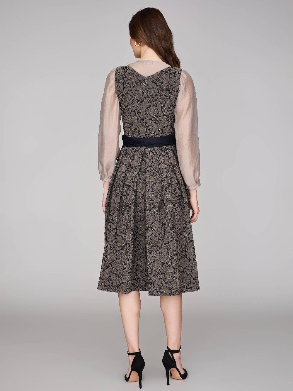 Limberry Schwarz gemustertes Dirndl - HEDI BLACK FOLKLORE Rabatte dieses Monats