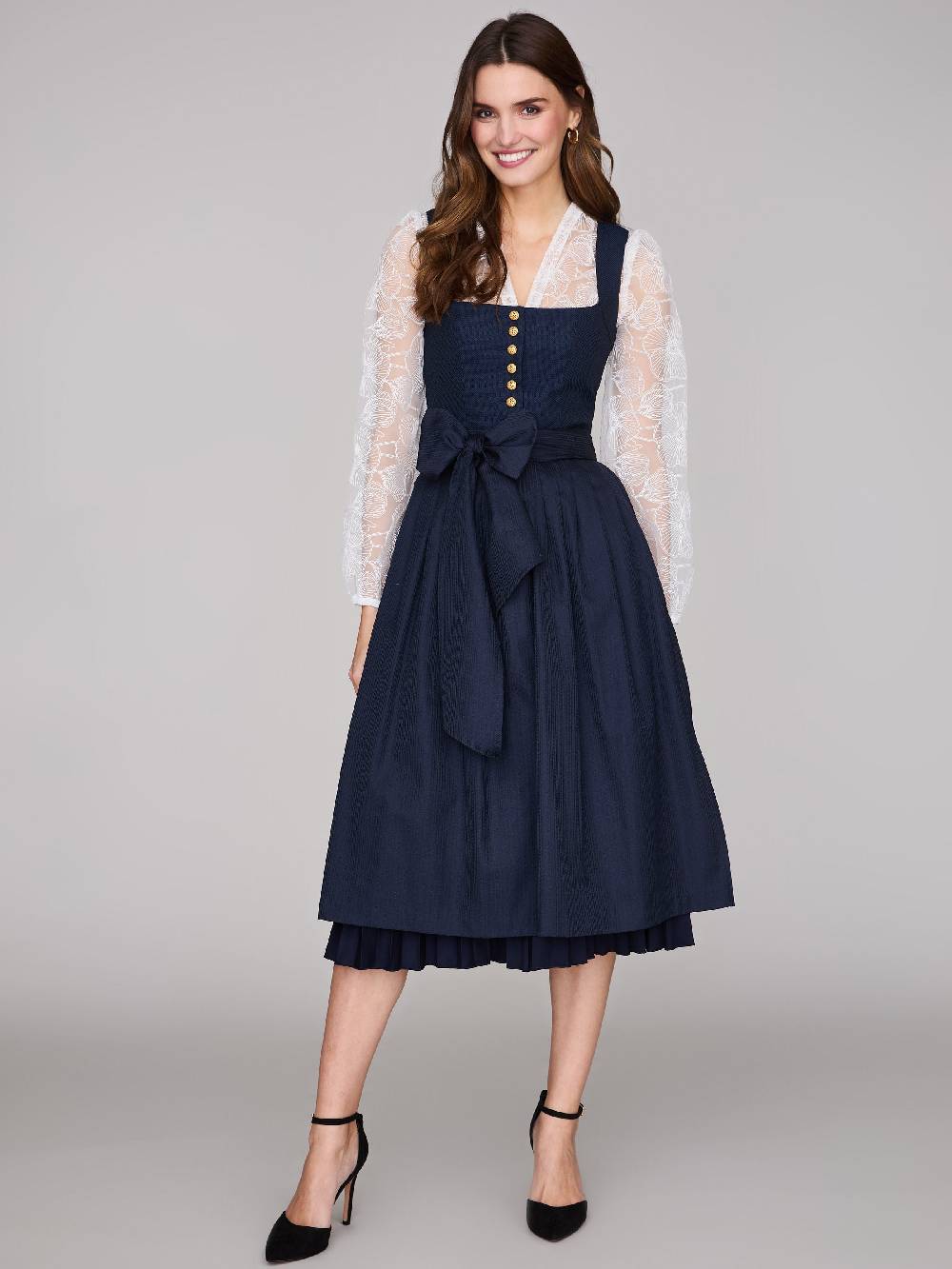 Limberry Royalblaues Dirndl mit plissiertem Rock - HEDI PLISSEE ROYAL BLUE 2025