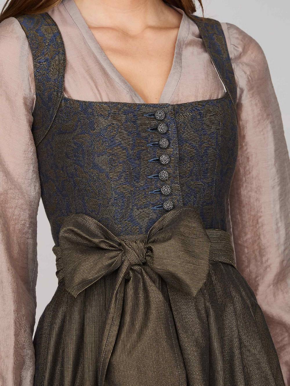 Limberry Braunes Dirndl mit floralem Muster - HEDI BRASS FOLKLORE Outlet