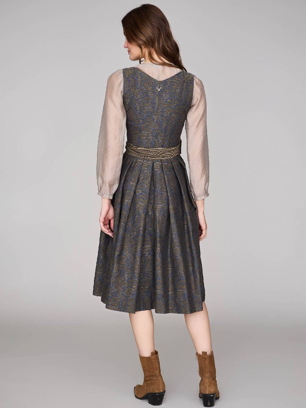 Limberry Braunes Dirndl mit floralem Muster - HEDI BRASS FOLKLORE Outlet