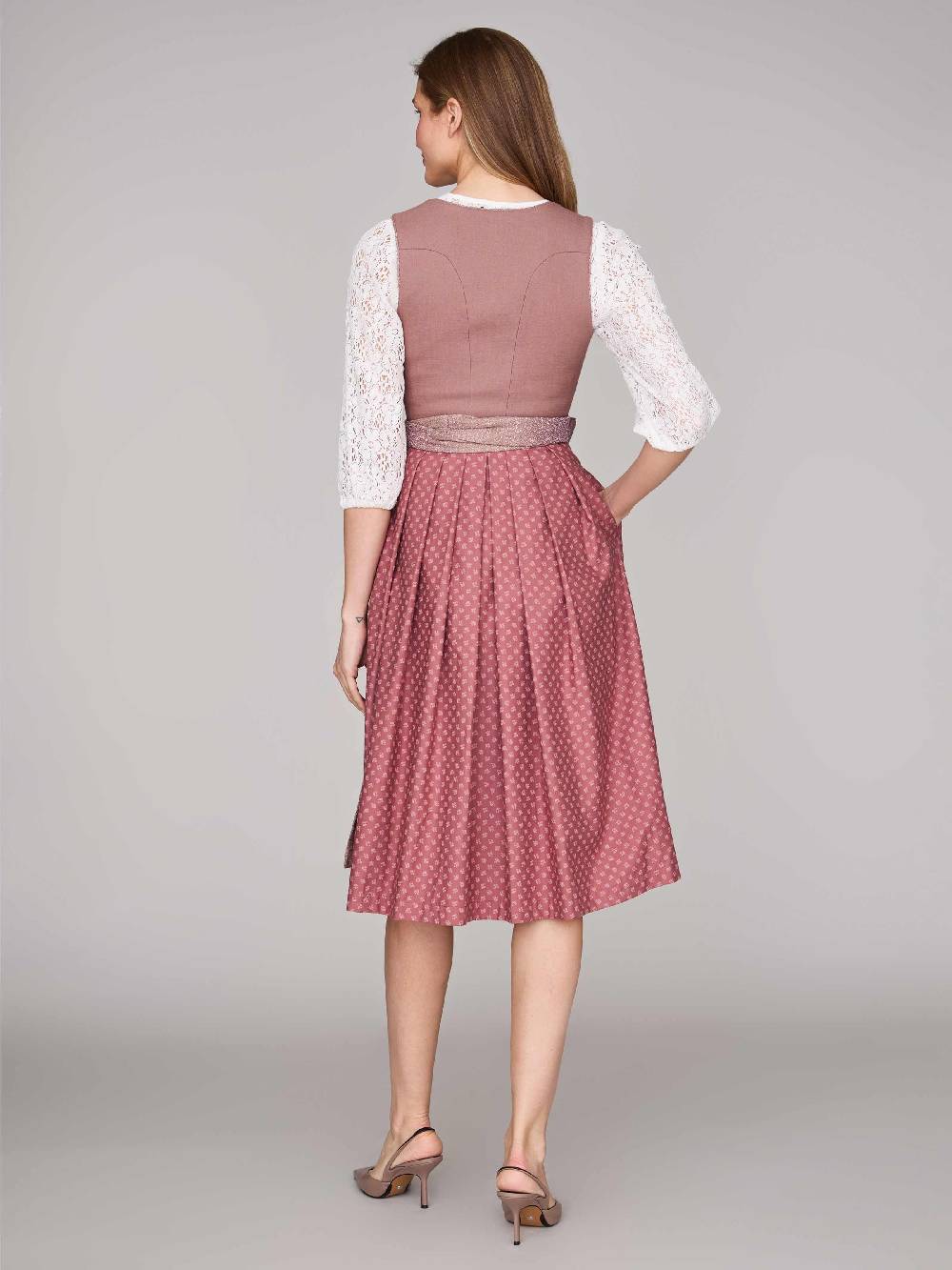 Limberry Rosa-farbenes Dirndl mit Leinen-Mieder - ADA DUSTY ROSEWOOD Sonderangebot