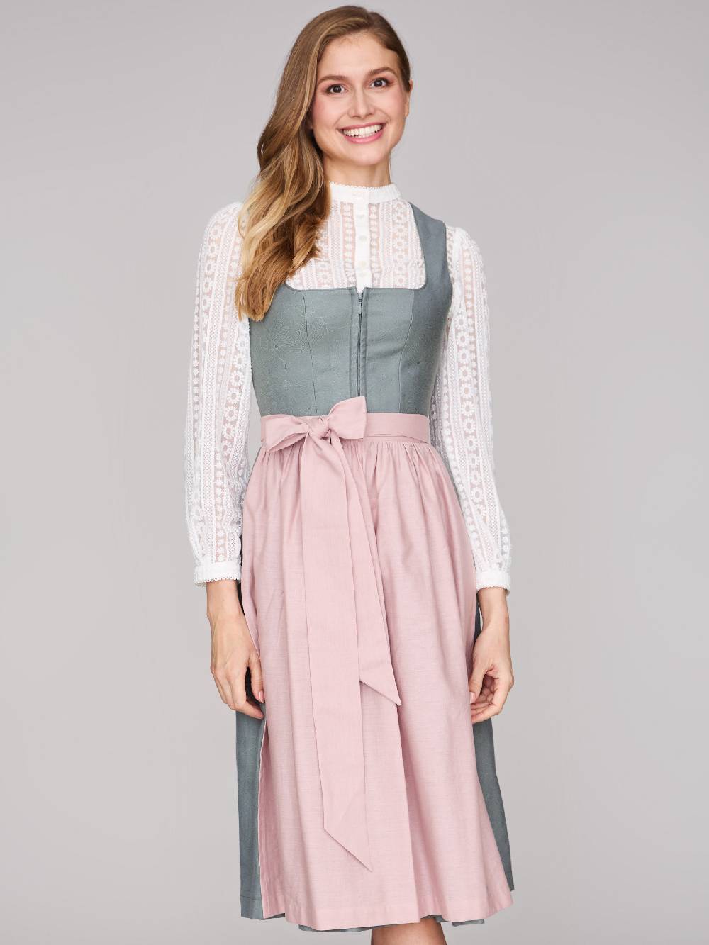 Limberry Salbeigrünes Dirndl mit floralem Muster - CECILY AGAVE GREEN Günstig kaufen