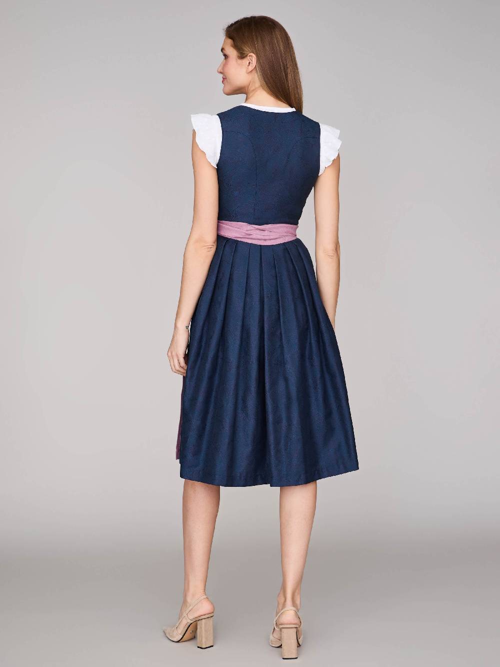 Limberry Mitternachtsblaues Dirndl mit floralem Muster - CECILY SEA STORM Versandkostenfrei