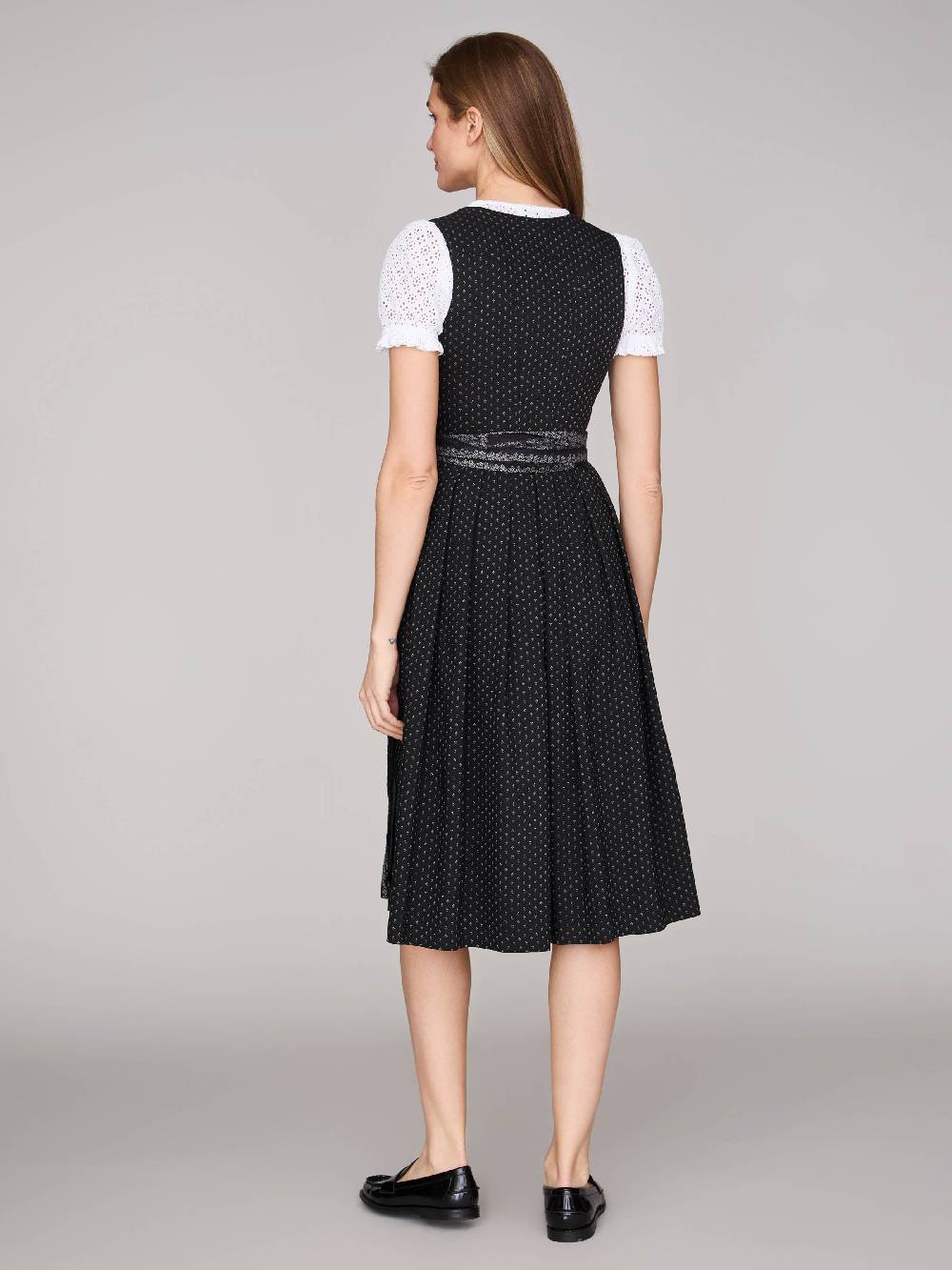 Limberry Schwarzes Dirndl mit Streublumen - VERA BLACK Flash Sale