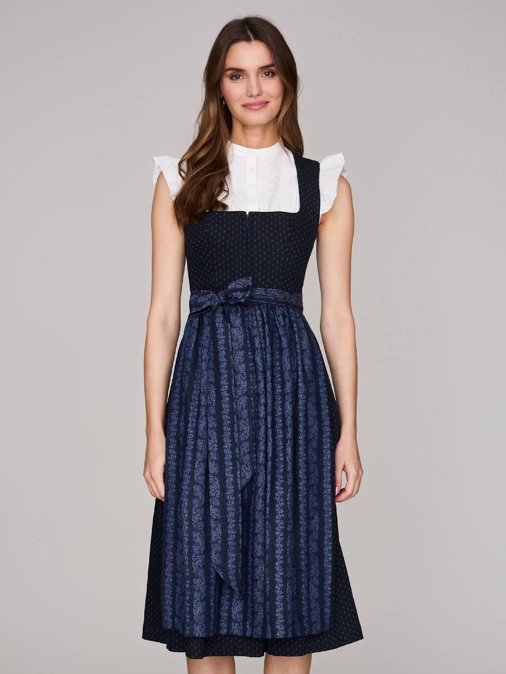 Limberry Dunkelblaues Dirndl mit Streublumen - VERA BLUE GRAPHITE Begrenztes Angebot