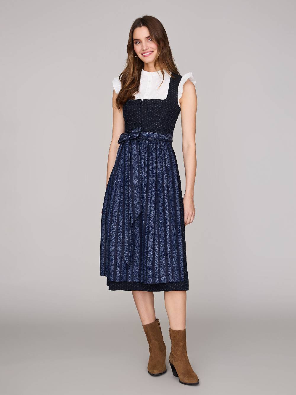 Limberry Dunkelblaues Dirndl mit Streublumen - VERA BLUE GRAPHITE Begrenztes Angebot