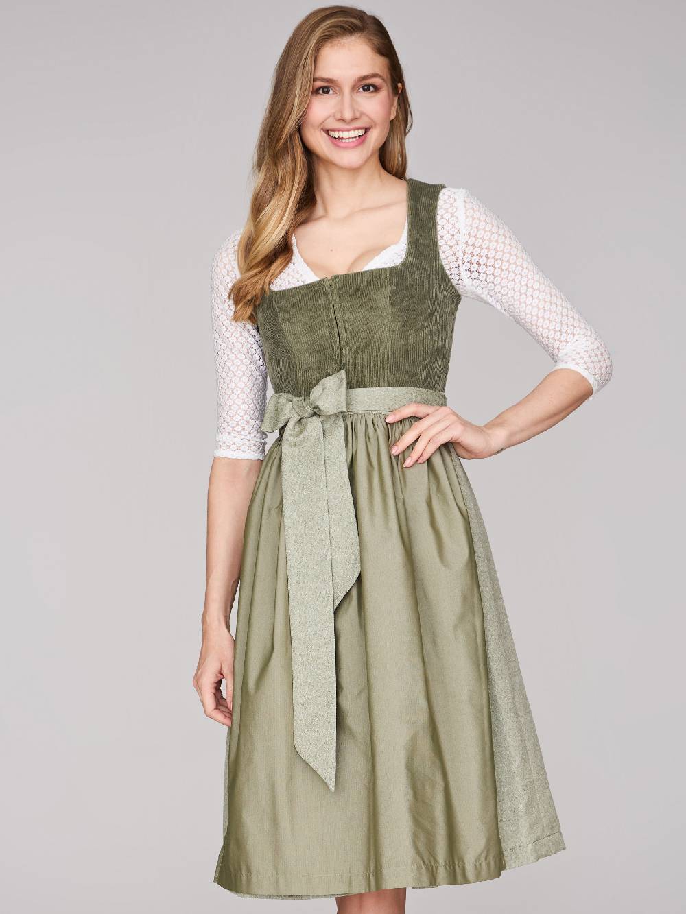 Limberry Grünes Dirndl mit Cord-Mieder - TIA KALAMATA GREEN Exklusivangebot