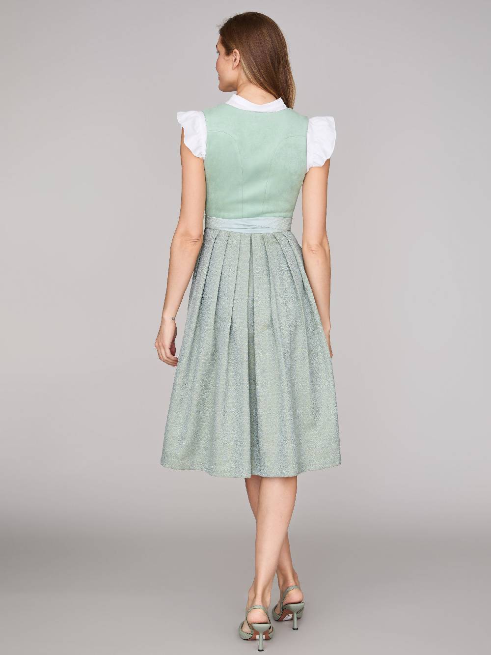 Limberry Mintgrünes Dirndl mit Velours-Mieder - ISOBEL FROSTY GREEN Saisonschlussverkauf