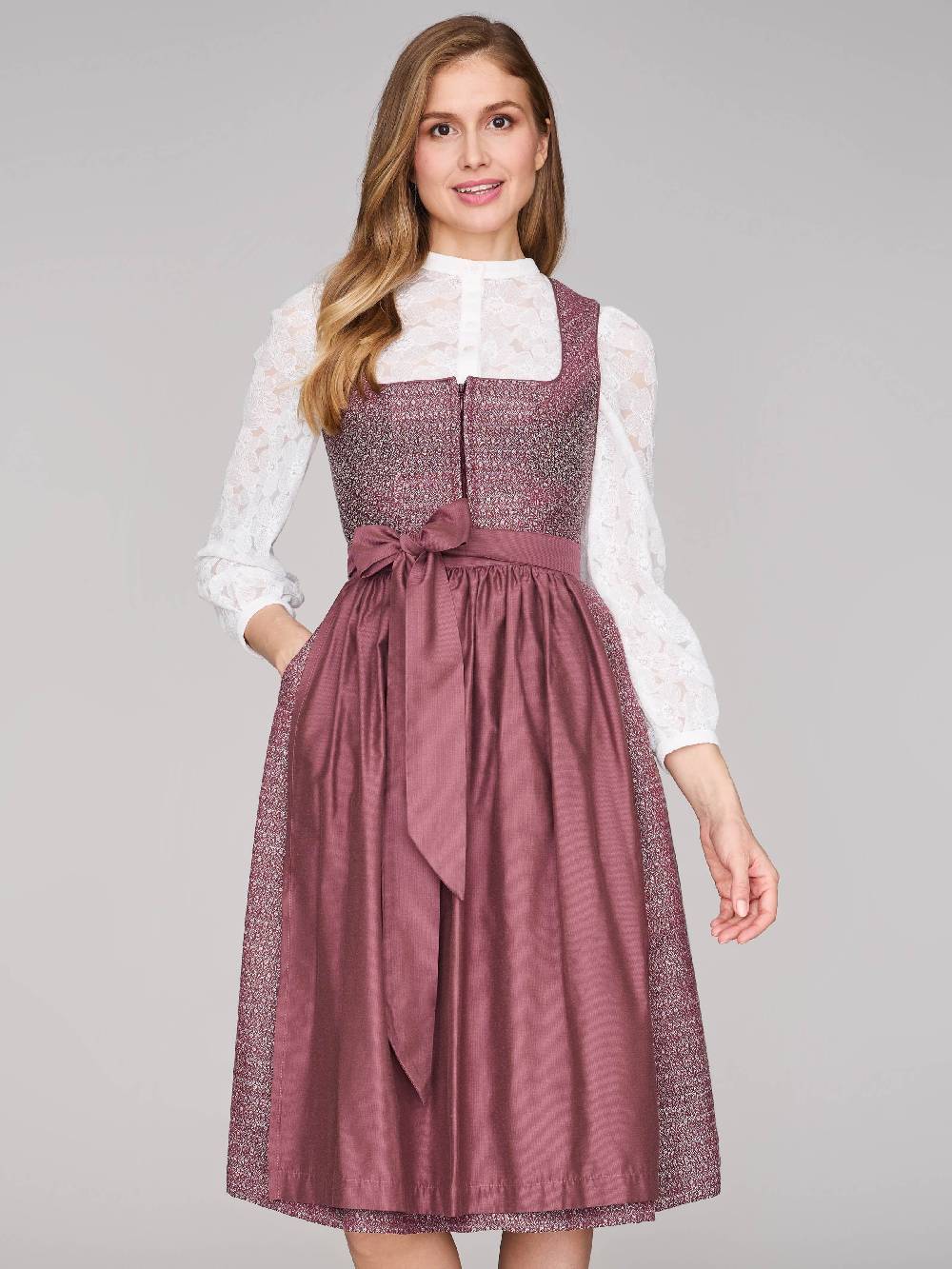 Limberry Rubinrotes Dirndl mit floralem Muster - ORLA POMEGRANATE Cyber Monday
