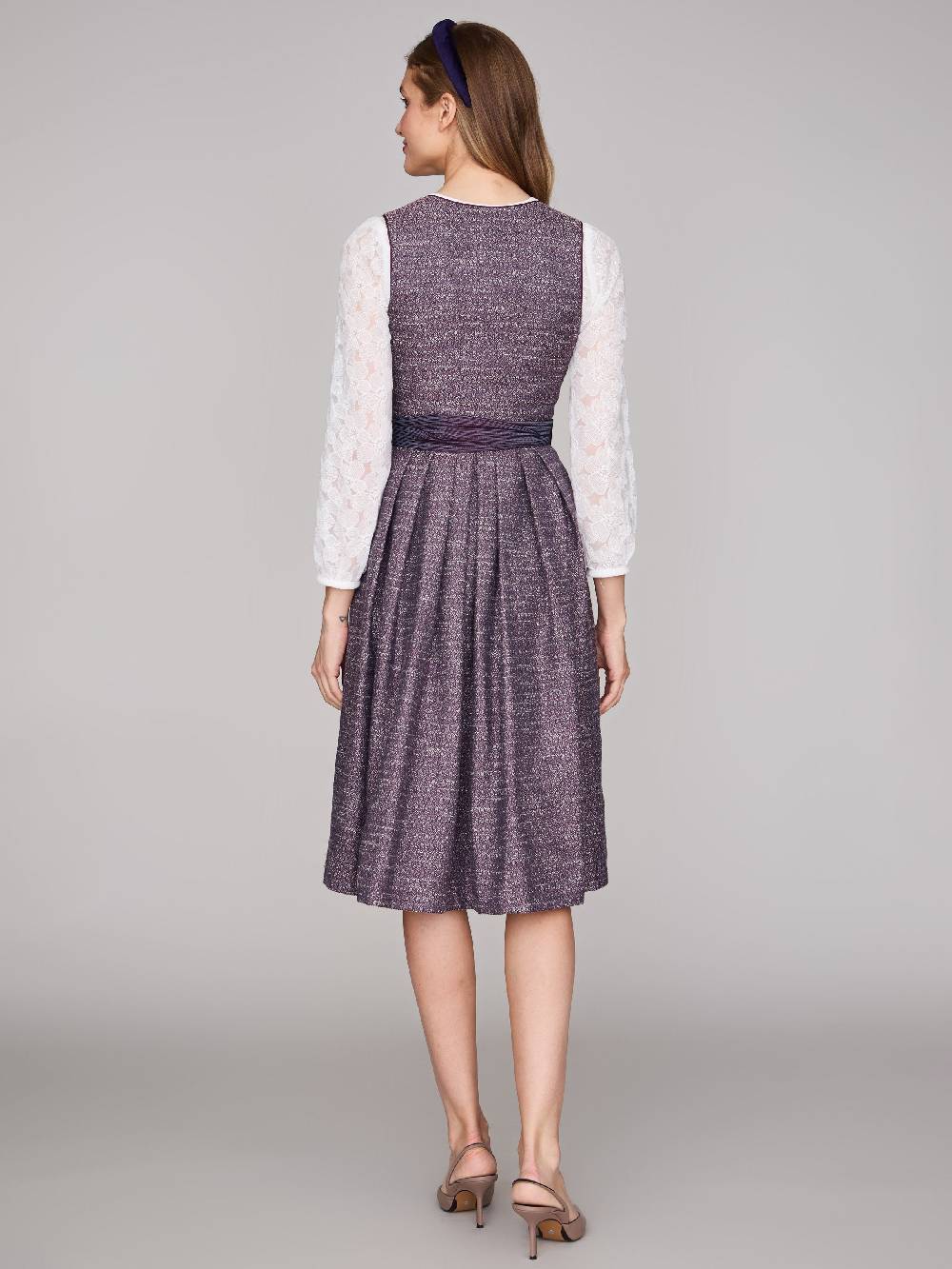 Limberry Beerenfarbenes Dirndl mit floralem Muster - ORLA BLACKBERRY CORDIAL Weihnachtsangebot
