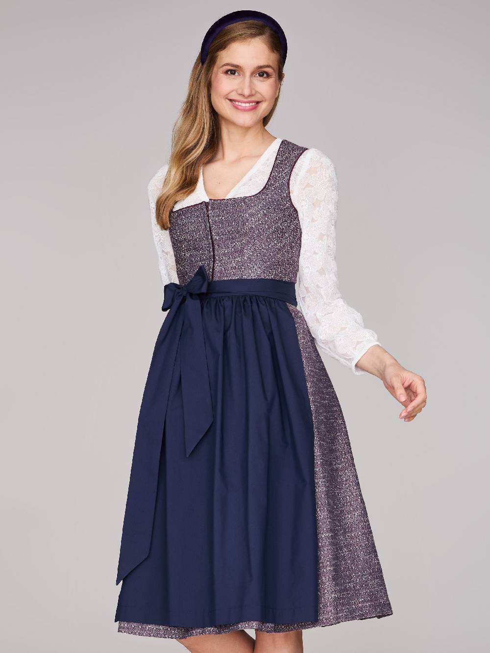 Limberry Beerenfarbenes Dirndl mit floralem Muster - ORLA BLACKBERRY CORDIAL Weihnachtsangebot