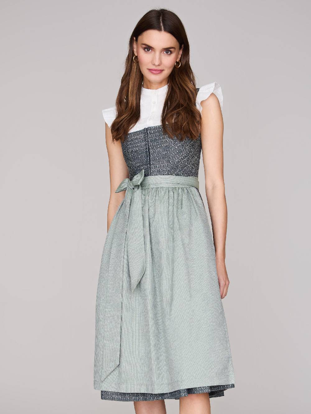 Limberry Dunkelblaues Dirndl mit floralem Muster - ORLA STORMY SKY Osterangebot