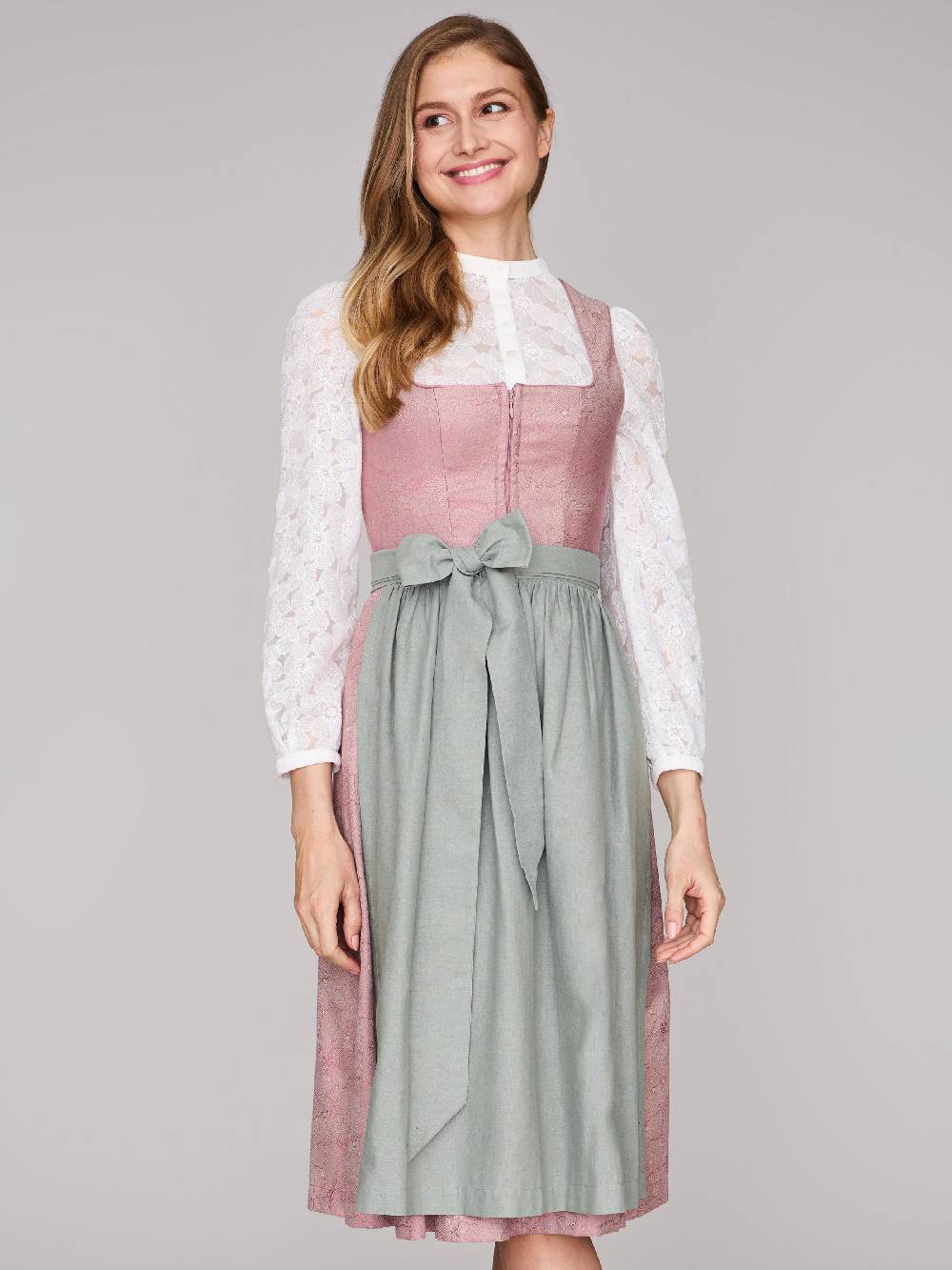 Limberry Rosa-farbenes Dirndl mit floralem Muster - CECILY ASH ROSE Jubiläumsangebot