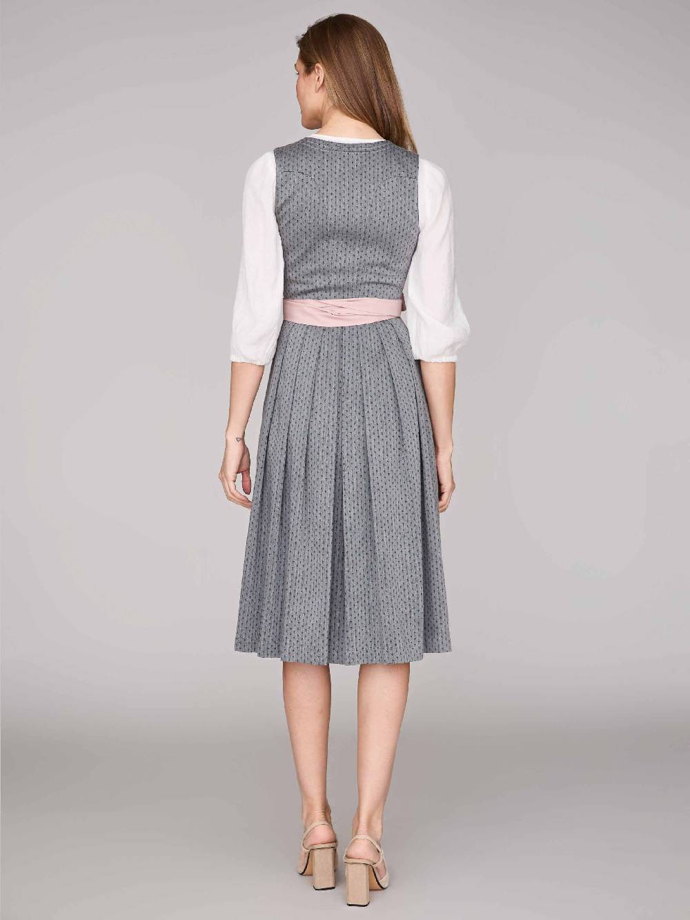 Limberry Graues Dirndl mit Streublumenmuster - VERA FROST GRAY Neueste Mode