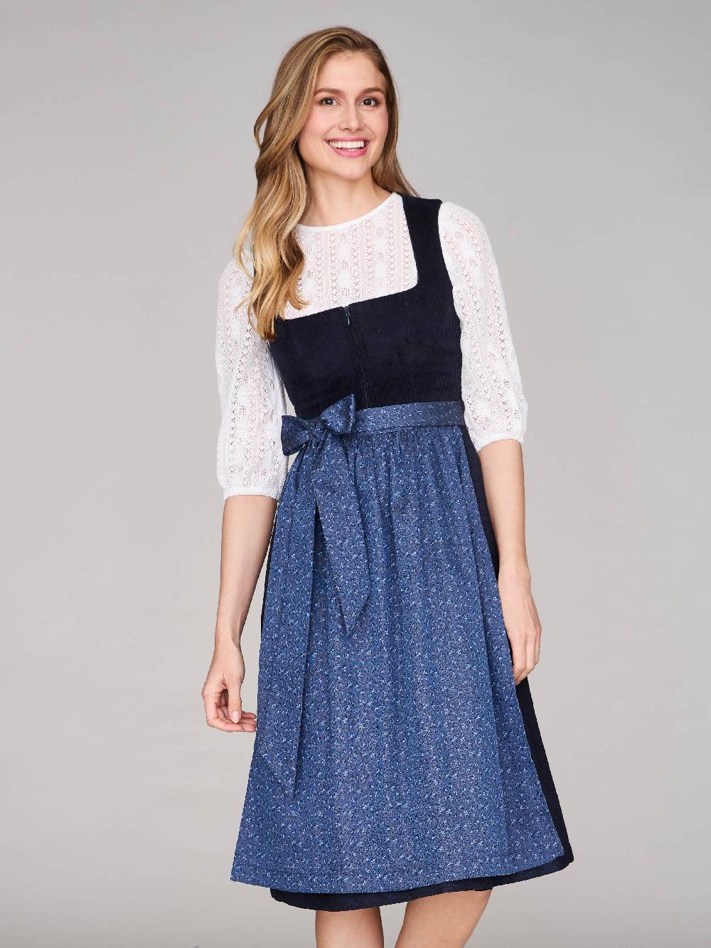 Limberry Dunkelblaues Dirndl mit Cord-Mieder - TIA NIGHT SKY Online Outlet