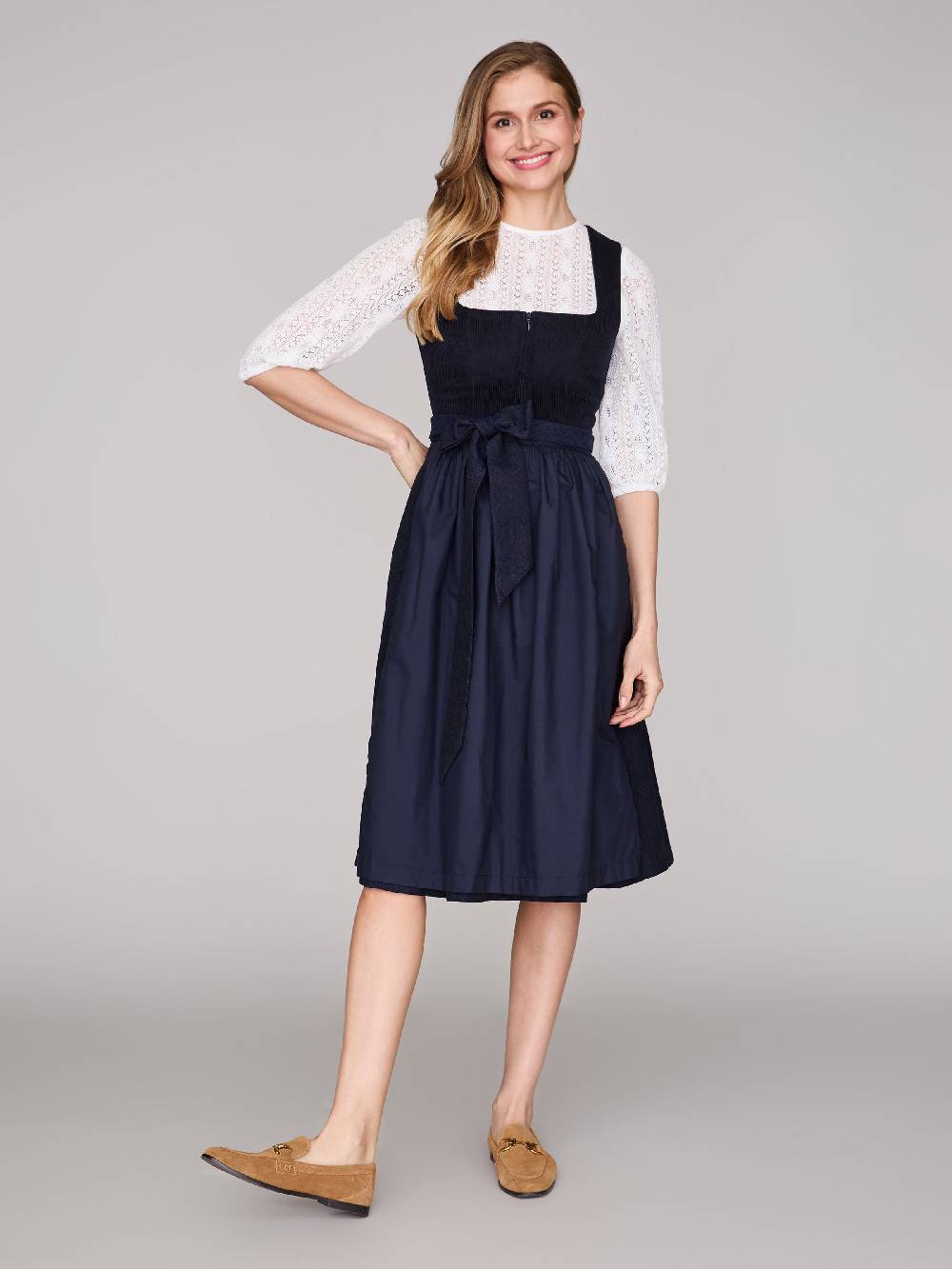 Limberry Dunkelblaues Dirndl mit Cord-Mieder - TIA NIGHT SKY Online Outlet