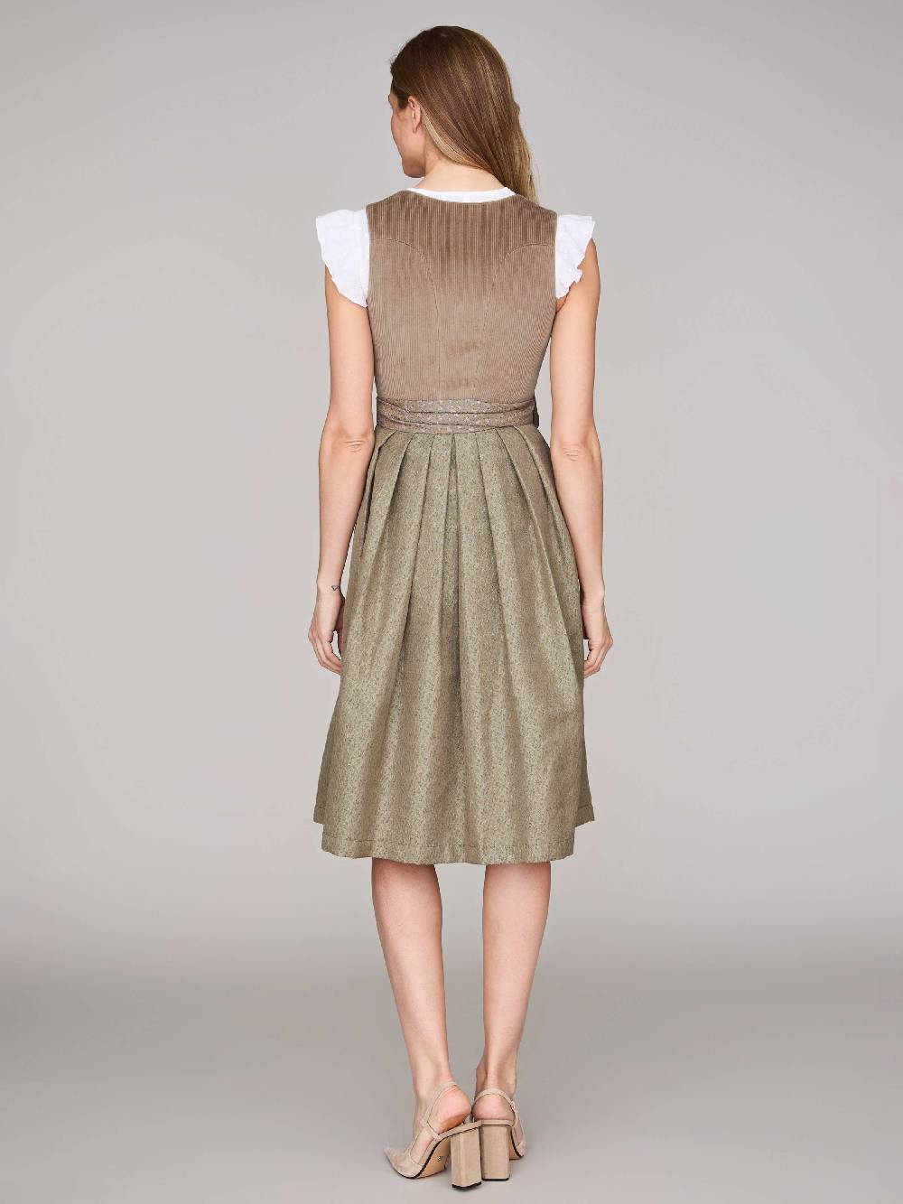 Limberry Braunes Dirndl mit Cord-Mieder - TIA DESERT TAUPE Exklusive Angebote