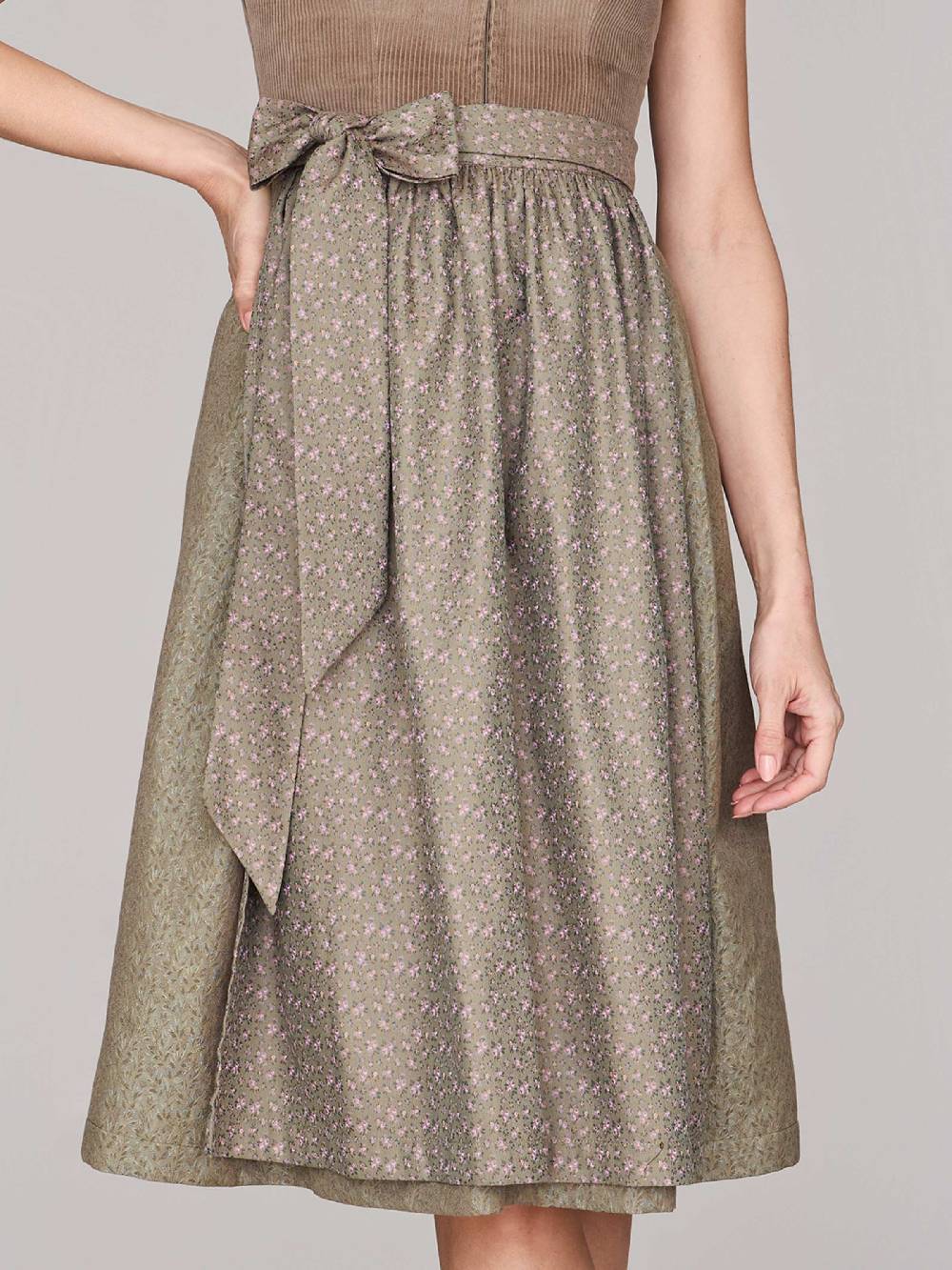 Limberry Braunes Dirndl mit Cord-Mieder - TIA DESERT TAUPE Exklusive Angebote