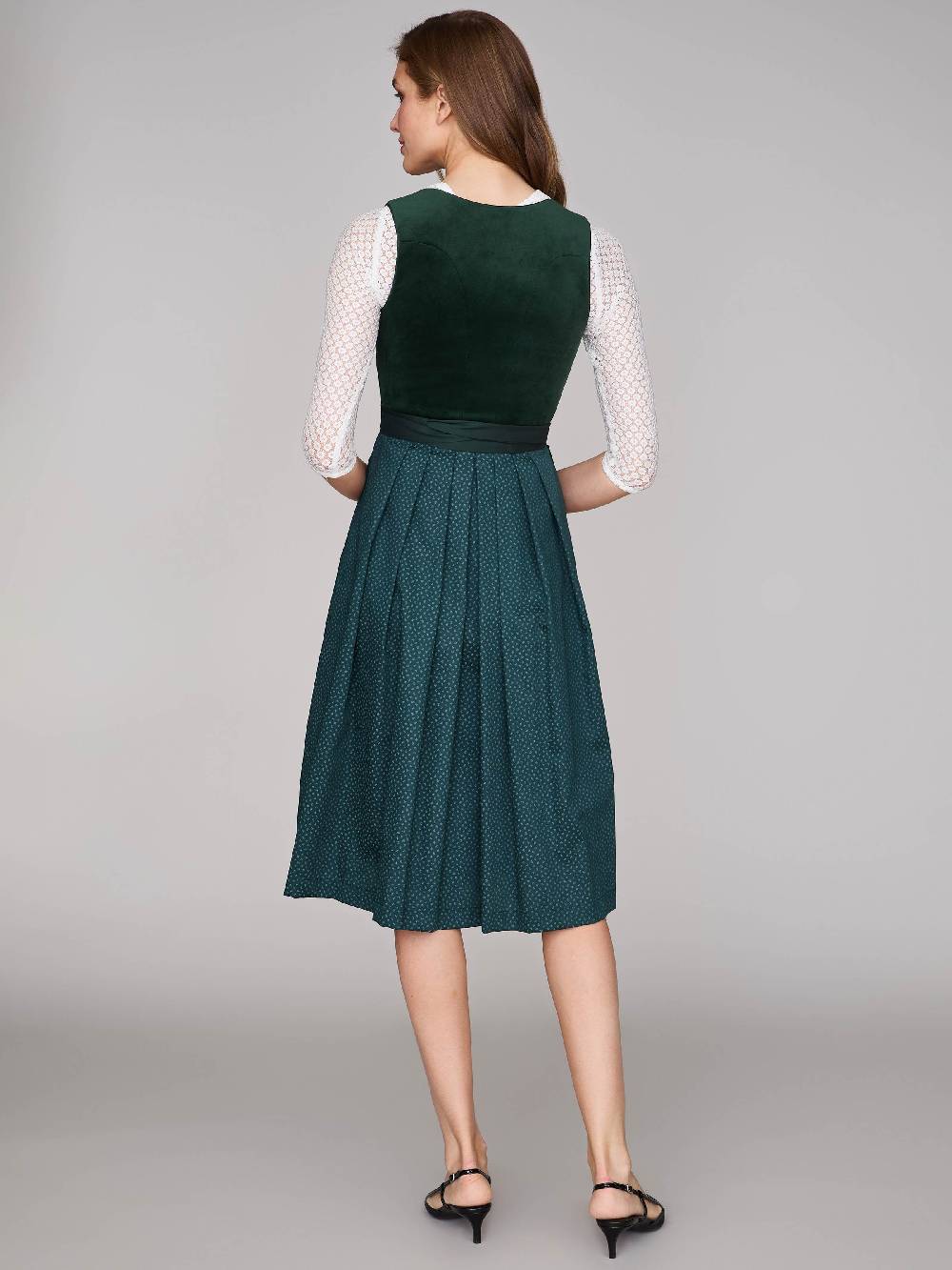 Limberry Dunkelgrünes Dirndl mit Samt-Mieder - CLARISSA PINE GROVE Große Rabatte