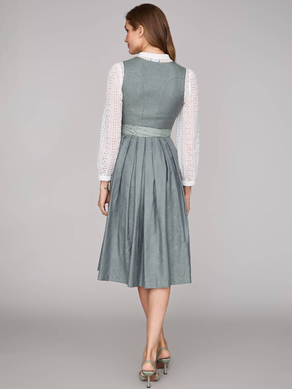 Limberry Salbeigrünes Dirndl mit Knöpfen - FELICITY AGAVE GREEN Räumungsverkauf