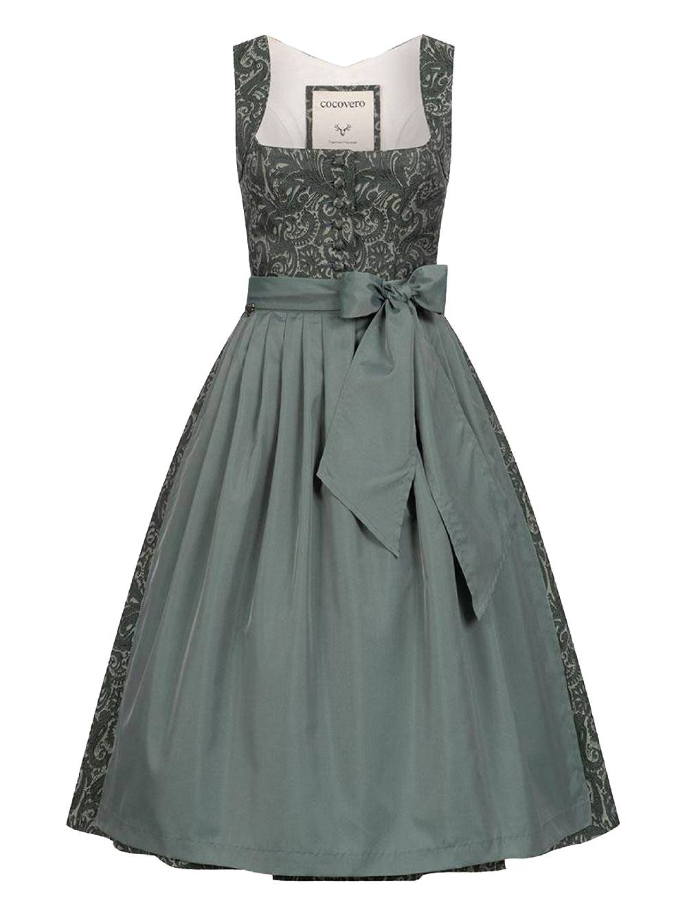 Limberry Gemustertes dunkelgrünes Dirndl - HEDI VINTAGE GARDEN Super Sparpreis