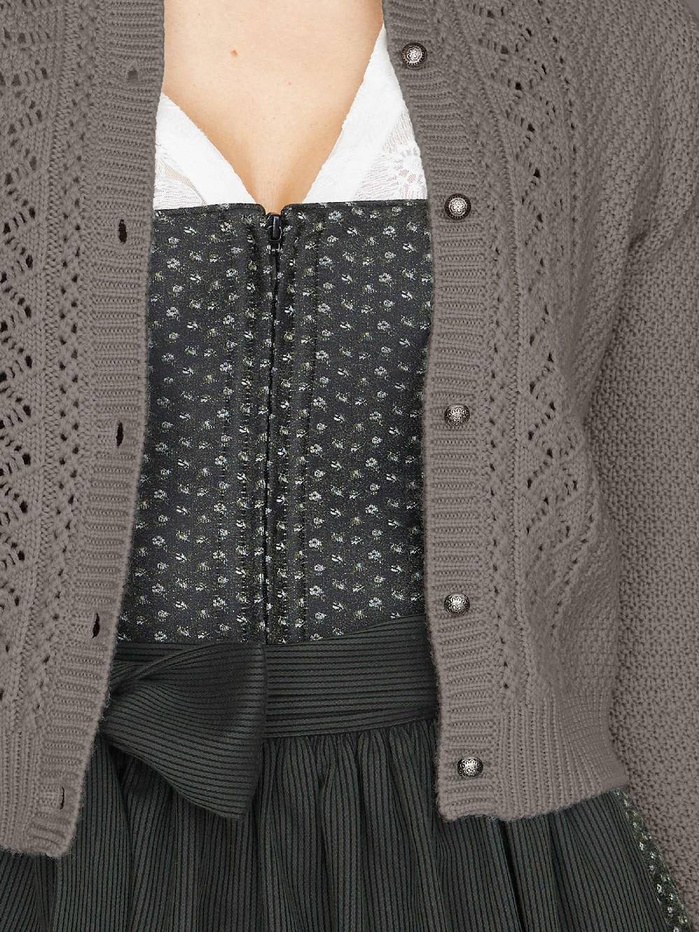 Limberry Grau-Braun melierte Strickjacke - EVI Wochenangebot